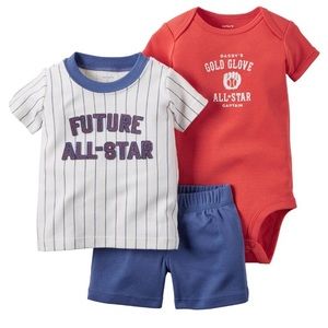 Carter’s 3 Piece Baseball Bodysuit Set